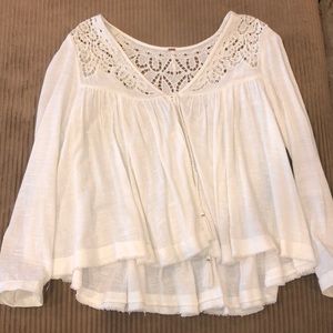 White Free people tunic top